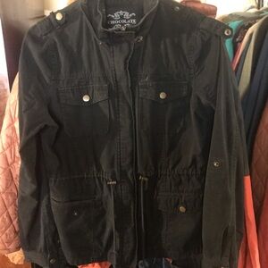 Womens Black “Chocolate” Zip-Up Jacket.